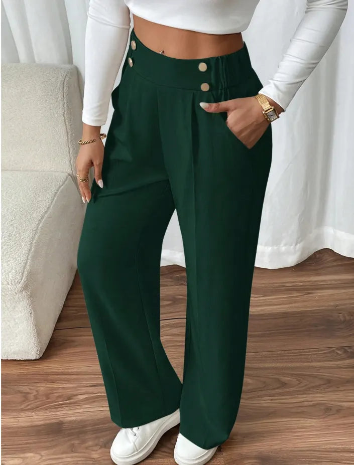 Odelia | Comfort Fit Pleated Wide Leg Pants