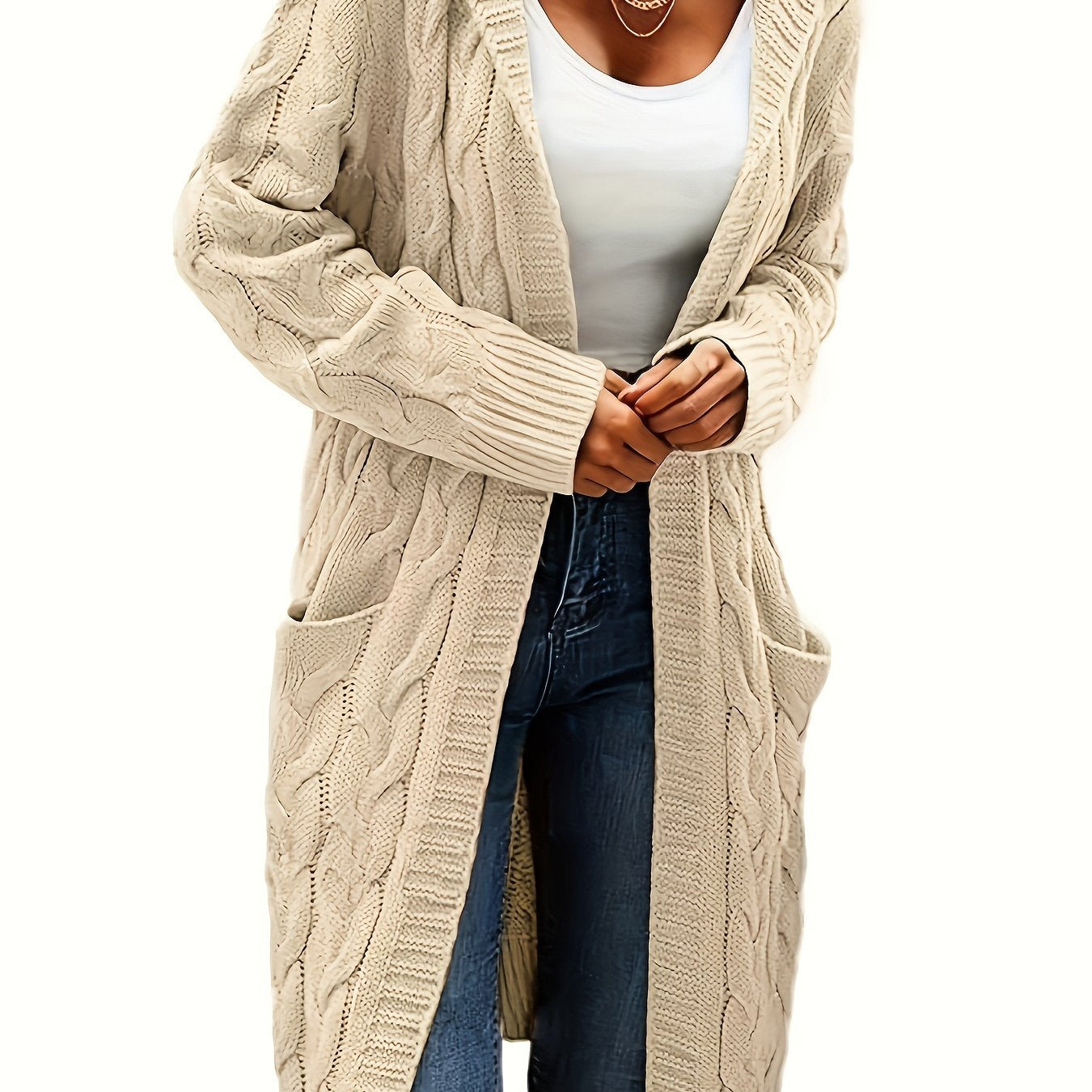 Kessara | Cozy Open Front Pocket Cardigan
