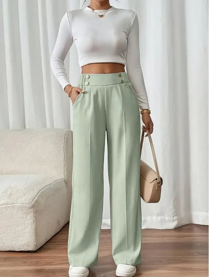 Odelia | Comfort Fit Pleated Wide Leg Pants