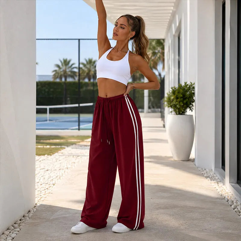 Celesara | Relaxed Wide Leg Track Pants
