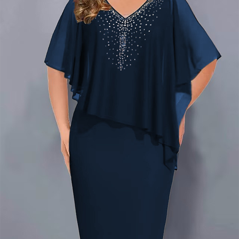 Haisley | Layered Evening Midi Dress