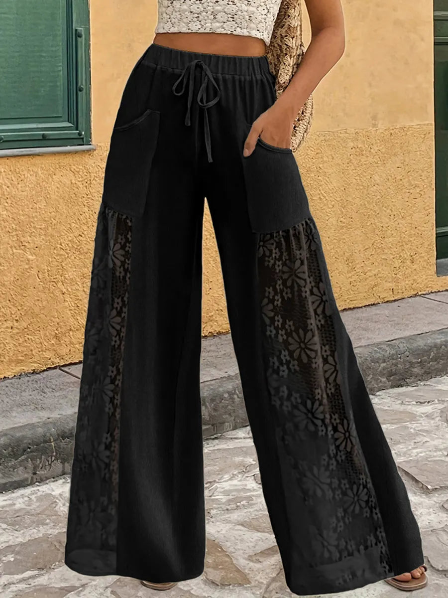 Talisse | Elegant Lace Detail Trousers