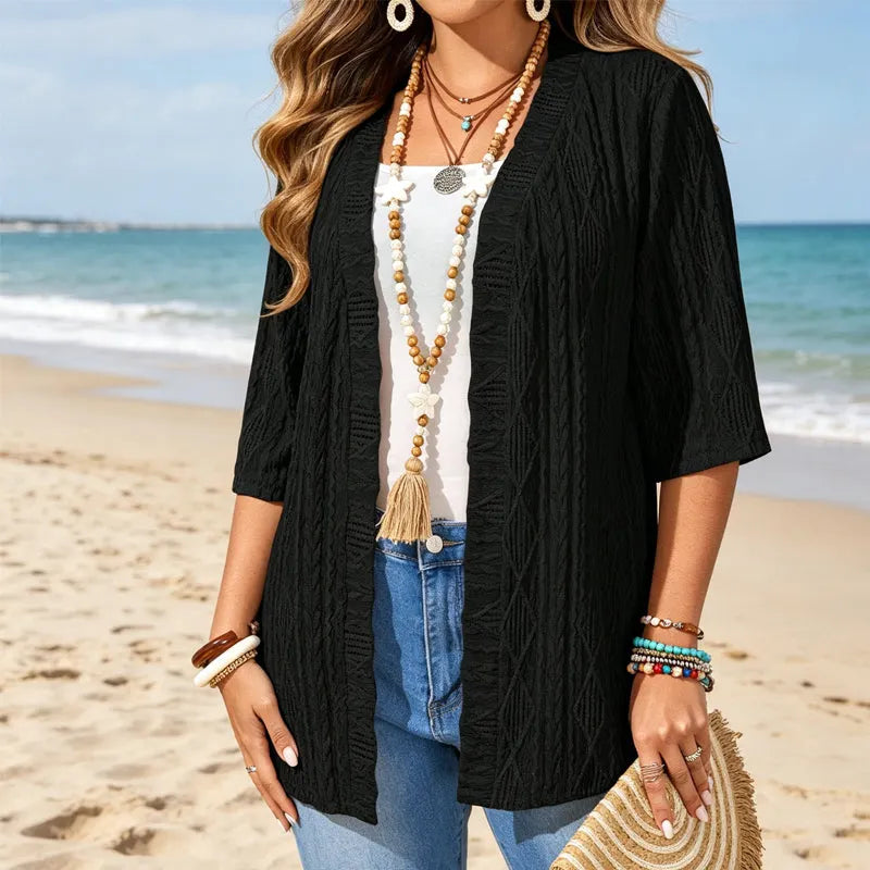 Rovienne | Textured Knit Cardigan Set