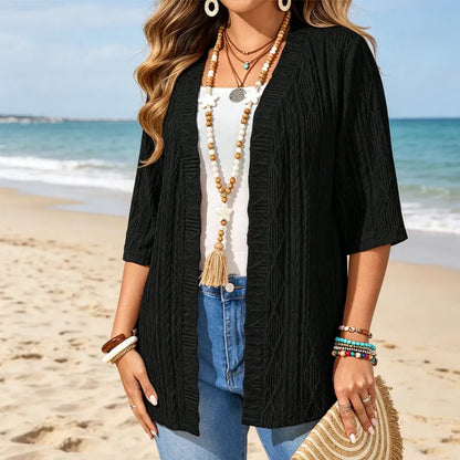 Rovienne | Textured Knit Cardigan Set