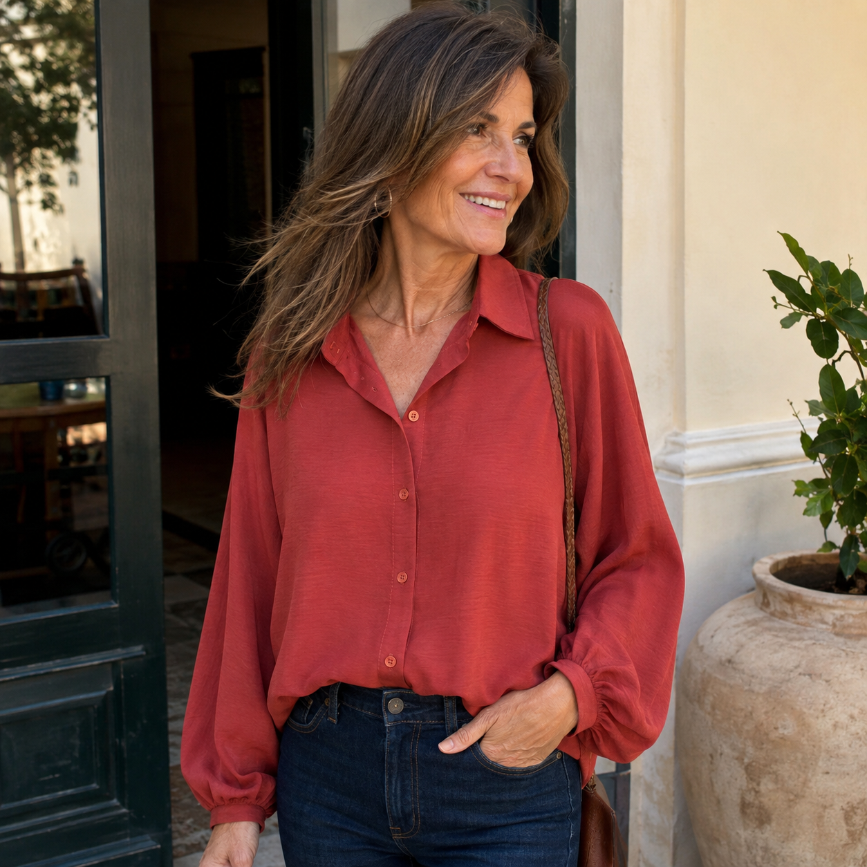 Kestrel | Flowing Button Front Blouse