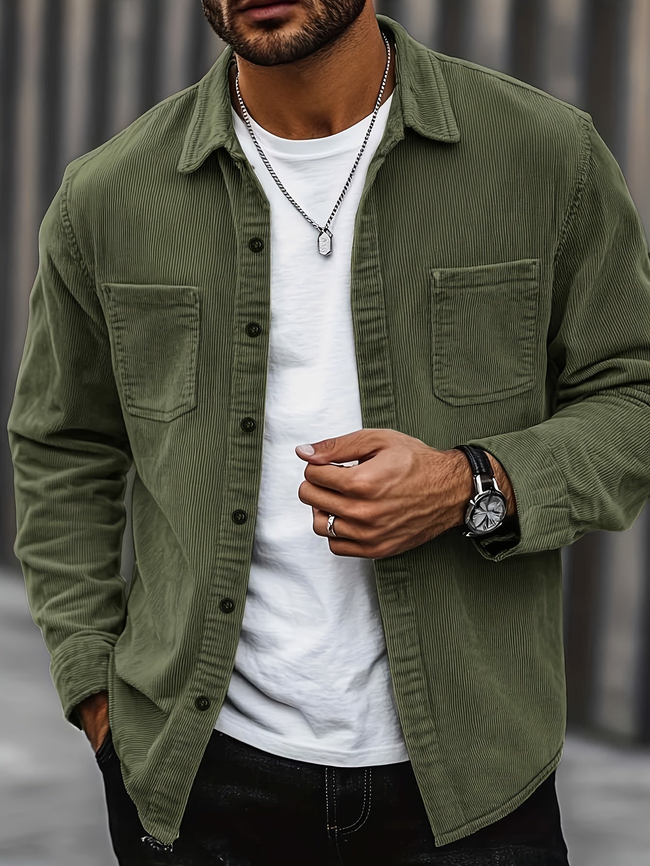 Leland | Button Front Workwear Overshirt
