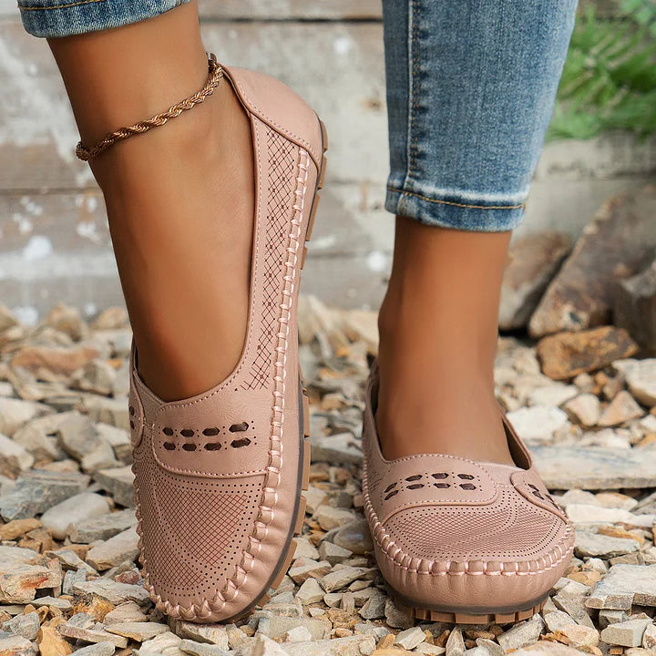 Tessira | Casual Perforated Moccasin Flats