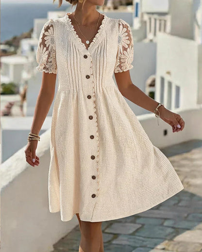 Jocelisse | Graceful Button Front Summer Dress