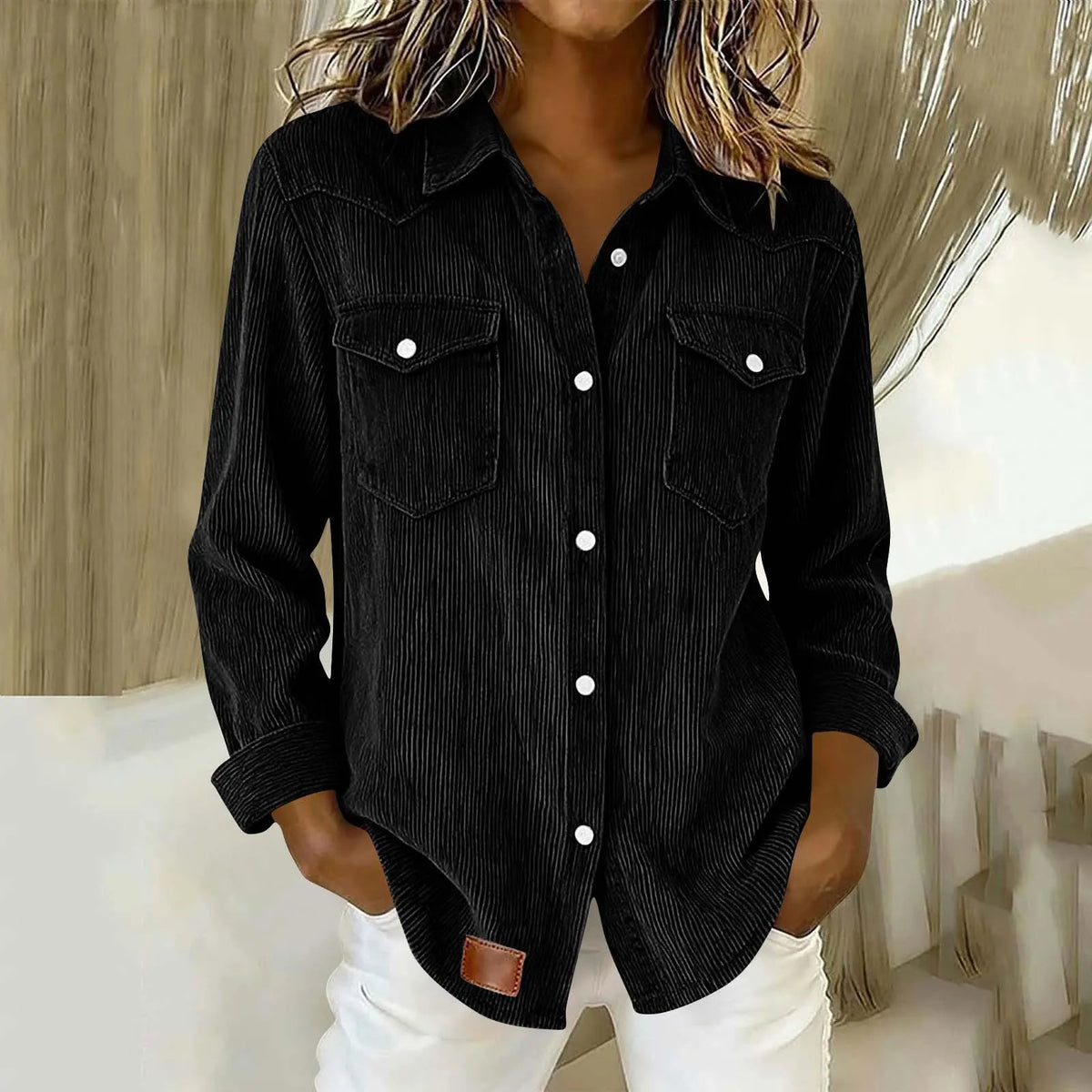 Sylvera | Relaxed Corduroy Pocket Shirt