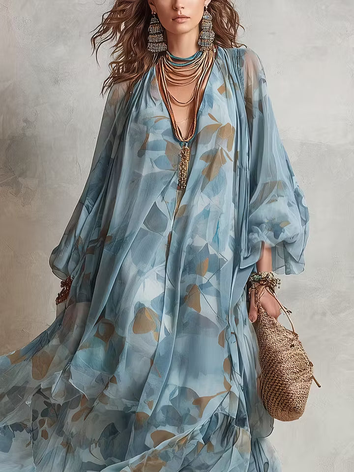 Liorae | Flowing Bohemian Overlay Maxi Dress