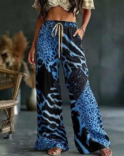 Vionelle | Animal Print Palazzo Pants
