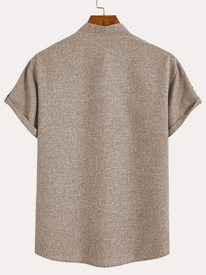 Tavrion | Henley Collar Casual Summer Shirt