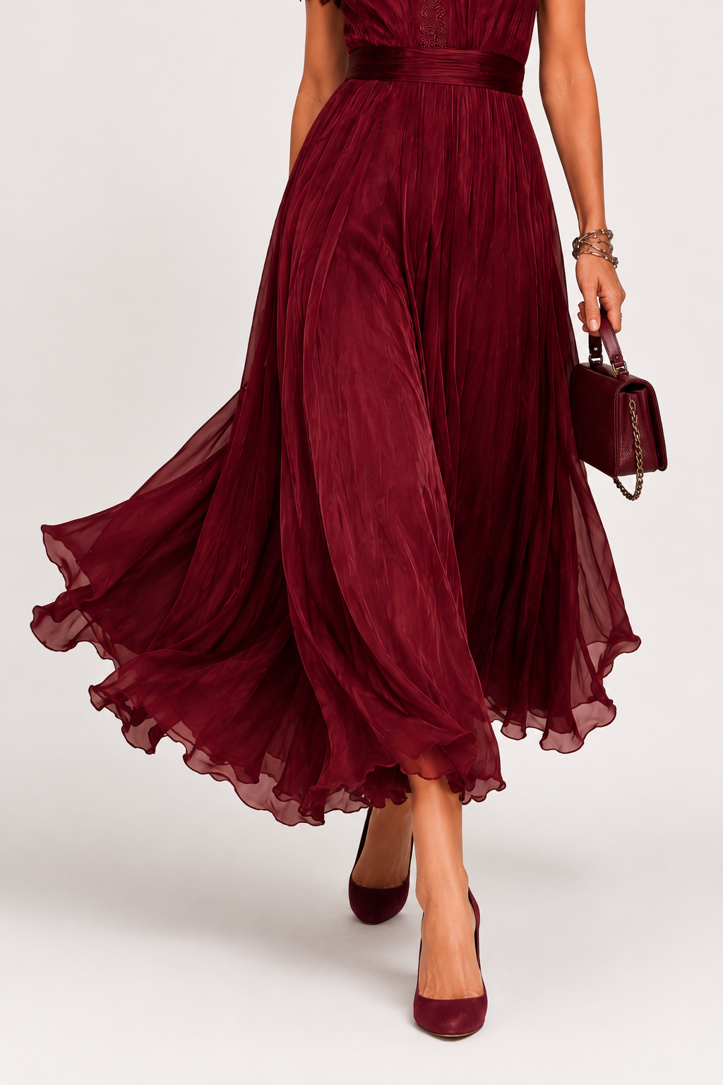Celandine | Keyhole Neck Formal Maxi Dress