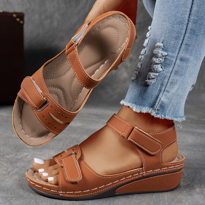 Zinnia | Cushioned Hook And Loop Sandals