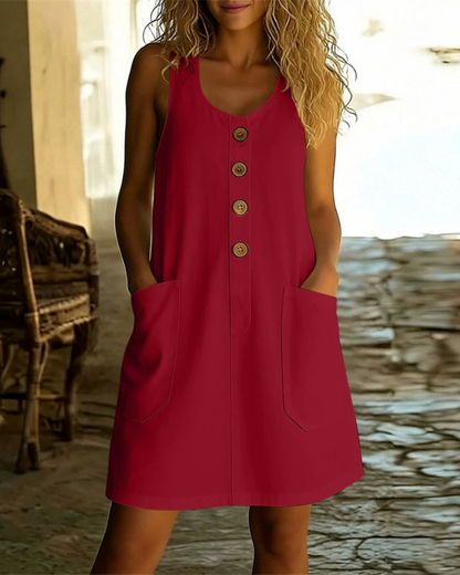 Evaria | Breezy Sleeveless Shift Dress