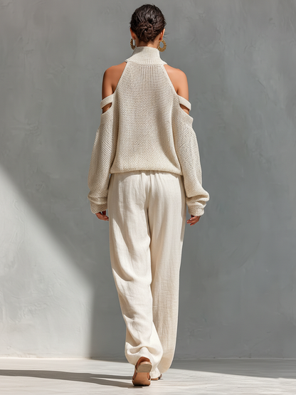 Elymoria | Cut Out Sleeve Lounge Two Piece Set