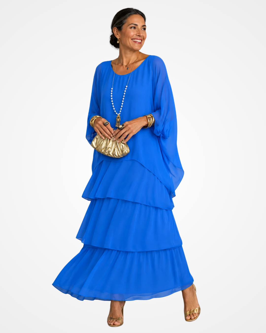 Zelanique | Graceful Chiffon Maxi Dress