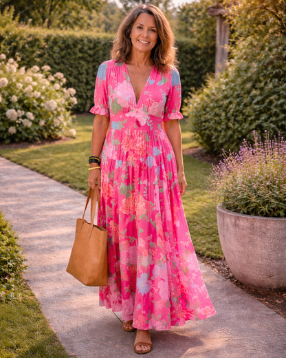 Quinlisse | Ruffle Sleeve Flowing Summer Dress