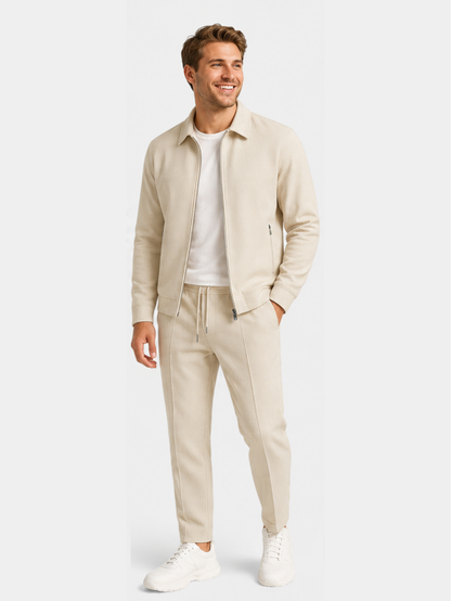Aldren | Textured Zip Up Two Piece Set