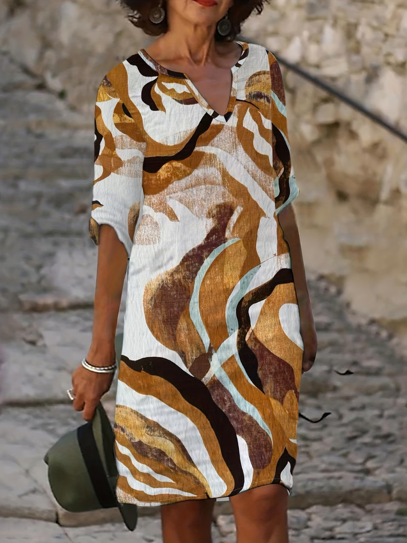 Virella | Artistic Pattern Shift Dress