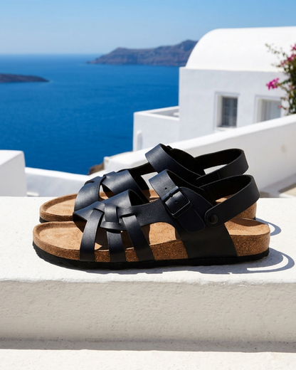 Valen | Multi Strap Cork Footbed Sandals