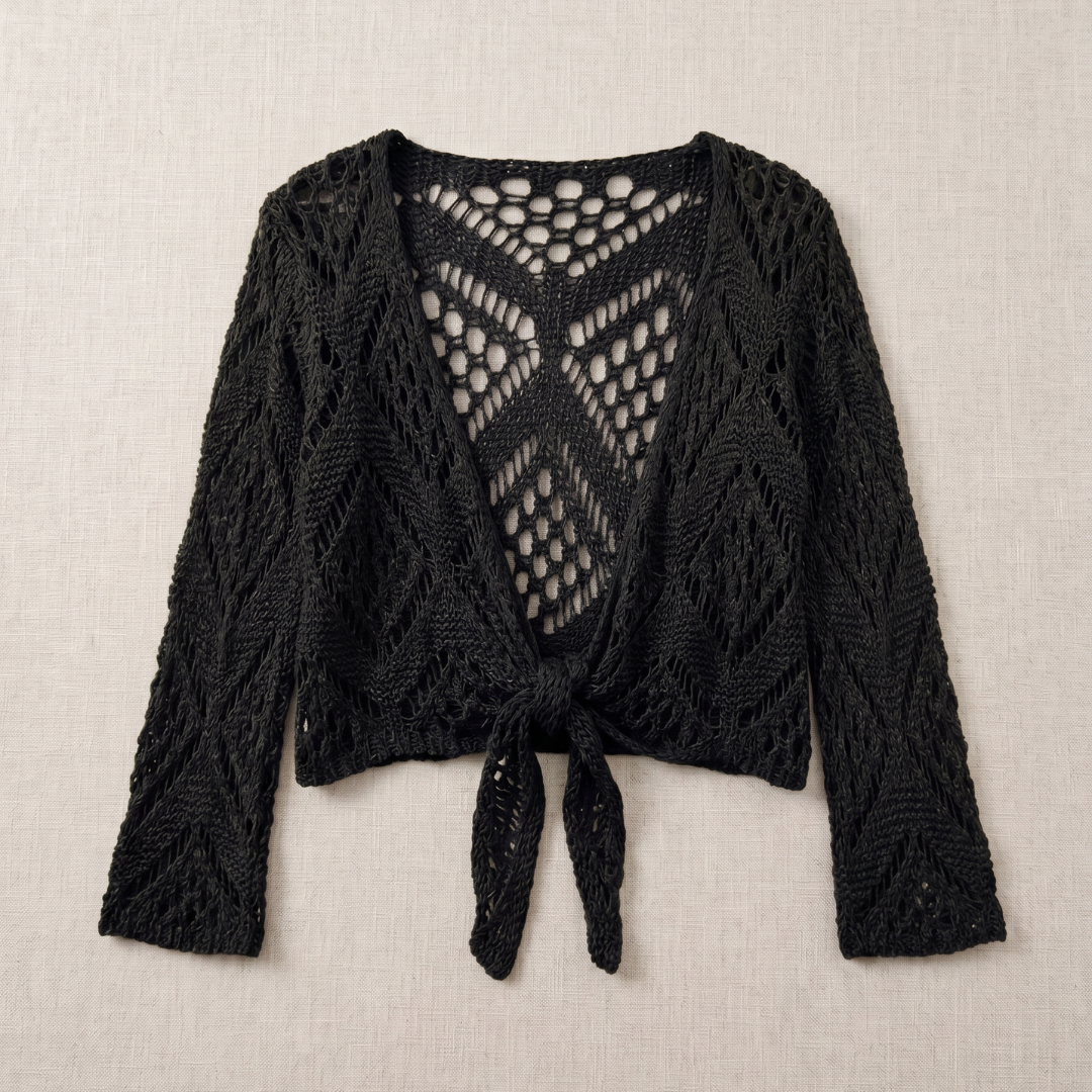 Esmoria | Chevron Crochet Cardigan