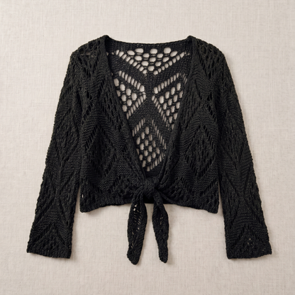 Esmoria | Chevron Crochet Cardigan