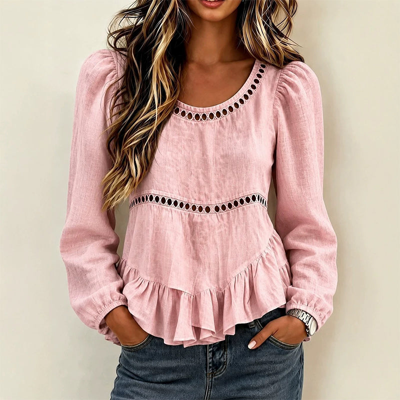 Nivella | Elegant Gathered Hem Blouse