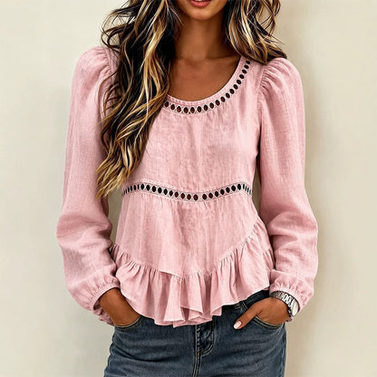 Nivella | Elegant Gathered Hem Blouse