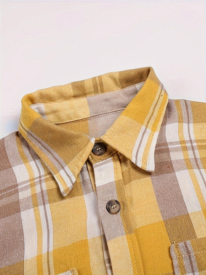 Greylise | Casual Button Front Checked Shirt