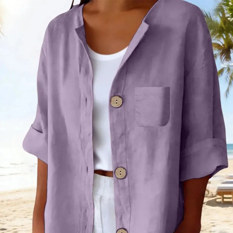 Mirelisse | Minimalist Button Front Blouse