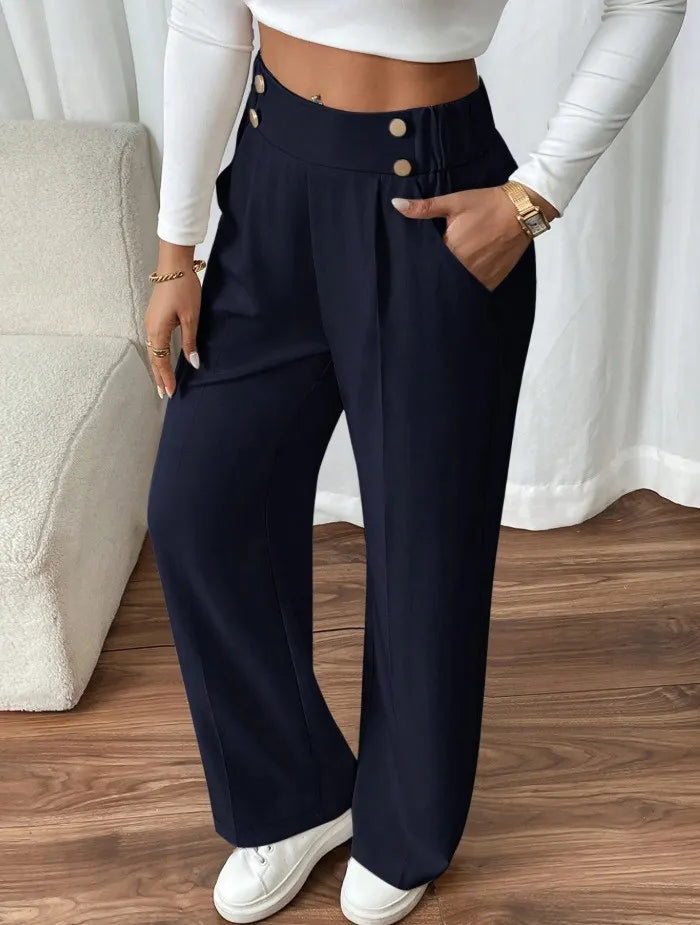 Odelia | Comfort Fit Pleated Wide Leg Pants
