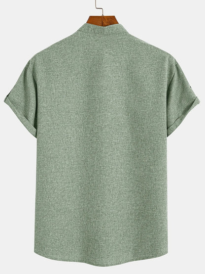 Tavrion | Henley Collar Casual Summer Shirt