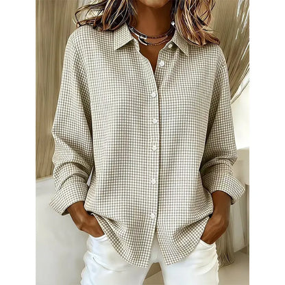 Loravine | Soft Touch Gingham Blouse