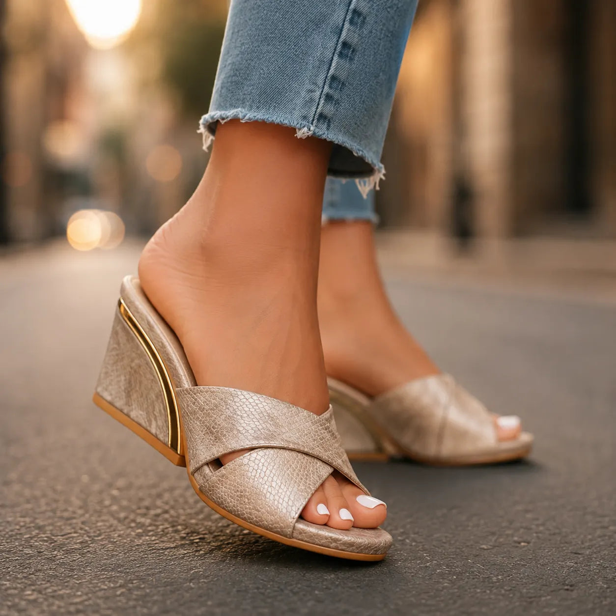 Verity | Chic Cross Strap Slide Sandals