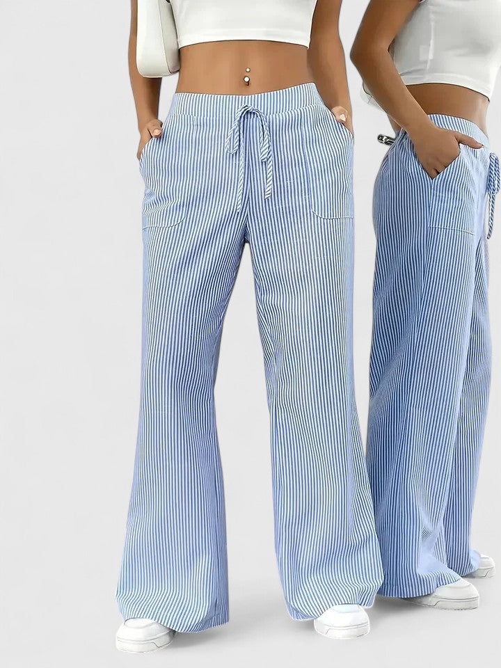 Briony | Drawstring Pocket Palazzo Trousers