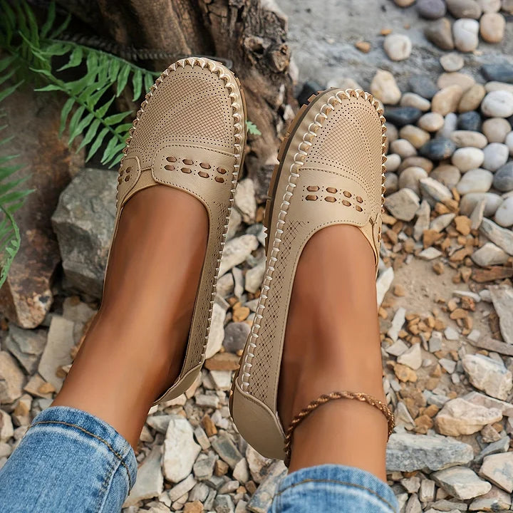 Tessira | Casual Perforated Moccasin Flats
