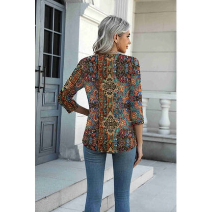 Cresselle | Ornate Mosaic Long Sleeve Blouse