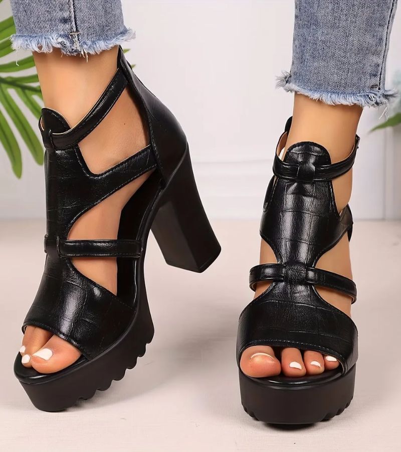 Xavienne | Sculpted High Heel Sandals