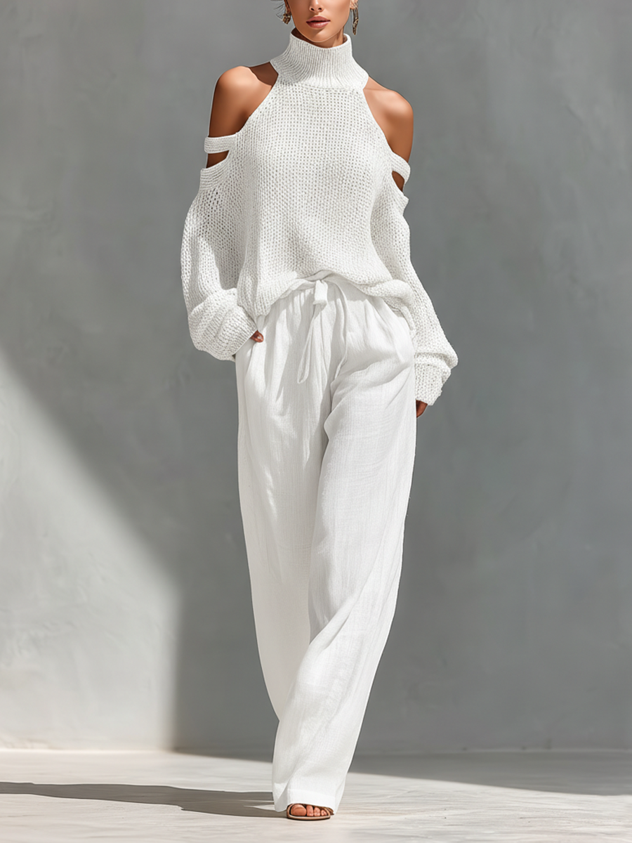 Elymoria | Cut Out Sleeve Lounge Two Piece Set
