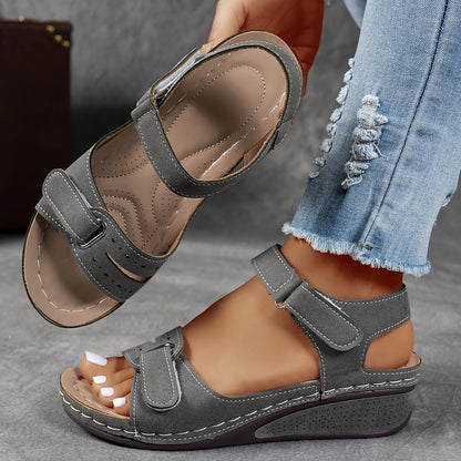 Zinnia | Cushioned Hook And Loop Sandals