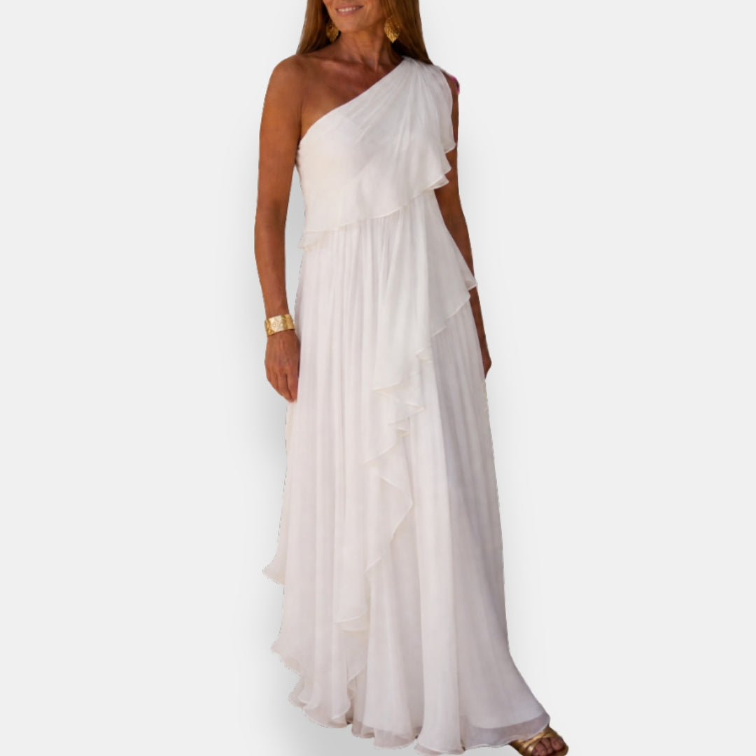 Cassiane | Flowing Ruffle Occasion Dress