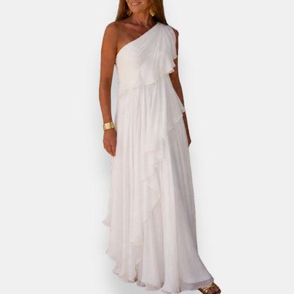 Cassiane | Flowing Ruffle Occasion Dress
