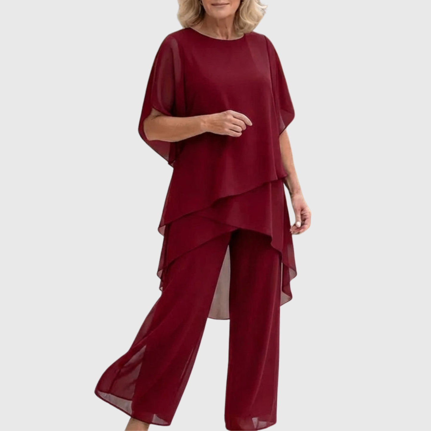 Dovessa | Asymmetrical Chiffon Co Ord Set