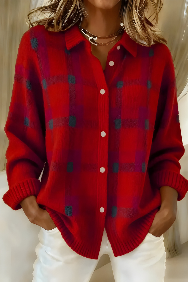 Sorelia | Soft Plaid Everyday Cardigan