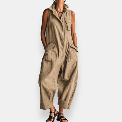 Xylara | Relaxed Cargo Pocket Jumpsuit