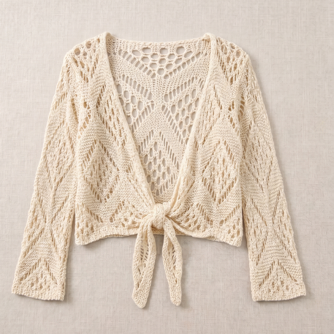 Esmoria | Chevron Crochet Cardigan