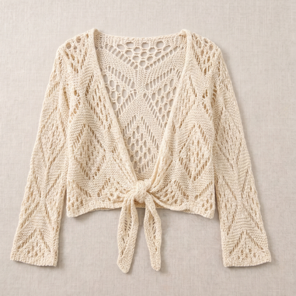 Esmoria | Chevron Crochet Cardigan