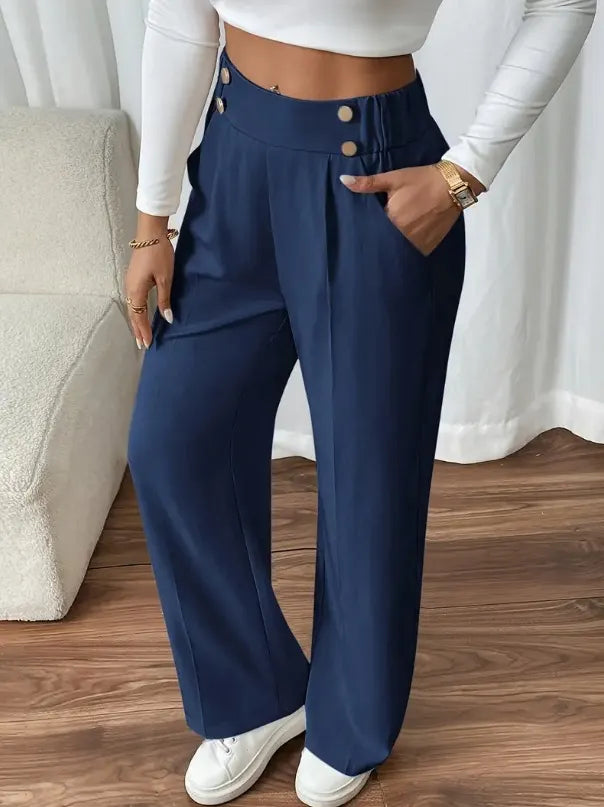 Odelia | Comfort Fit Pleated Wide Leg Pants