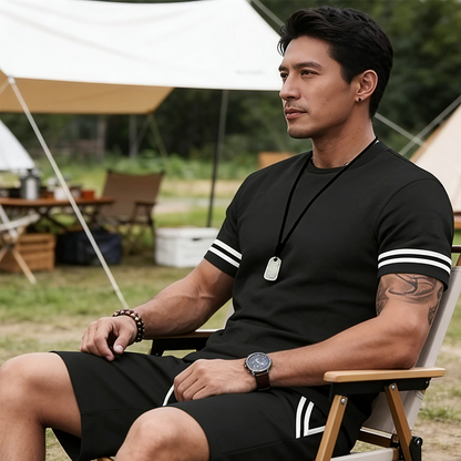 Davion | Drawstring Tee And Shorts Set